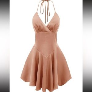 BLUSH SATIN DRESS